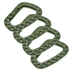 4/8Pcs 전술 배낭 버클 빠른 카라비너 ​​플라스틱 후크 D 모양 모스크톤 기어 야외 캠핑용, 10 4pcs green