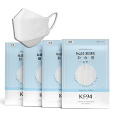 국산 세이프크린 KF94 대형 귀안아픈 숨쉬기편한 일회용 황사 미세먼지 마스크, KF94화이트(100장), 4세트, 25매입