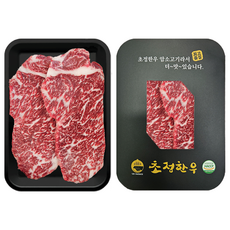 1등급 한우 채끝 구이용 소고기 일등급 한우 암소, 2개, 200g