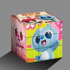 【臺灣-出貨】迷你特工隊三階圖案魔方兒童益智可愛玩具學生高顔值禮物男女, Z208, 1個