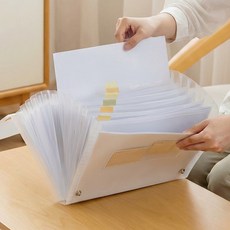 NIVORY 아코디언파일 포켓 도큐먼트 (13분류) 수납 보관함, 샌드, 1개