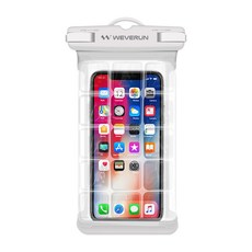 위베런 수중터치 핸드폰 방수팩 물놀이 4중잠금 방수 가방 워터밤 IPX8, 화이트, 1개