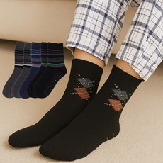 [피에르가르뎅] 남성 탁텔 미끄럼방지 수면양말 5족 택1 국내산