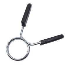 槓鈴夾 - 標準槓鈴專用，防滑握把，快速安裝，安全穩固, 銀黑色, 1個