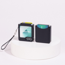 진렌체 포디움 천연 소가죽 토고 갤럭시 Z플립 카드 케이스