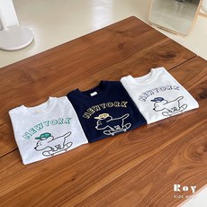 26여름 데일리 아동복 로이키즈 뉴욕 멍멍이 반팔티셔츠