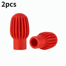 2PCS/4PCS 드럼 음소거 실리콘 슬리브 - 약화된 사운드 소음기 연습 팁 조용한 드럼용 드럼스틱 헤드 고무, 01 Red-2pcs