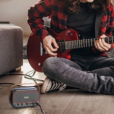 기타 베이스 블루투스 스피커 스 휴대용 미니 스피커 일렉기타 앰프, 1개, MY-01, 블랙