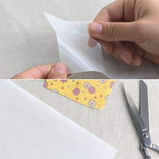 소잉데일리]슬림 양면 멜트 접착 필름 와펜 라벨 아플리케 등 부착, 1개, 01)양면 멜트 38697