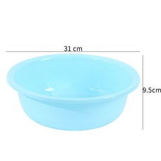 洗衣桶家用學生宿舍大號洗澡桶帶蓋塑料桶水桶加厚儲水桶, BW-234 中號藍色盆(可搭配中號桶)