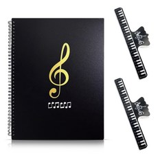 LINJIN 악보 바인더 악보파일 악보화일 50장 양면 100페이지, 검정