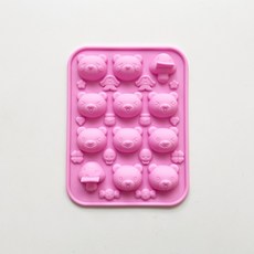 [이브닝메종] 표정이 다양한 곰돌이 얼굴 실리콘 몰드 26구