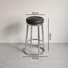 오락실의자 높은 원형스툴 원형 스툴 보조의자 보조 키다리, 1개, AG. 63cm 검정 전기 도금