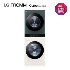(LG전자) TROMM(트롬) 오브제컬렉션 워시타워 세탁24kg+건조21kg (네이처그린/베이지/W21EGAM), 네이처 그린 + 베이지, W21EGAM