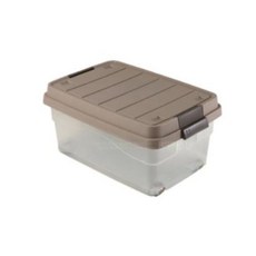 리빙박스 35L 반투명 수납박스 의류 이불 정리함 베이지 yss+11293hZ