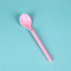 머스코 숟가락 디저트 시리얼 스푼 다용도, 1개, 롱 핑크벌크100개