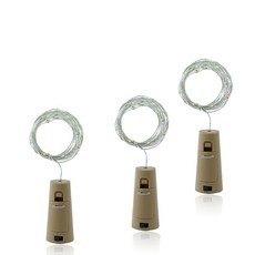 防水LED瓶塞燈 暖光200公分20燈 瓶塞燈 酒瓶燈串 氣氛燈 聖誕裝飾燈, 1個, 200公分20燈（暖光常亮款）, 暖光