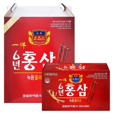 일양 6년근 홍삼 녹용플러스 자양강장 드링크 기프트박스, 100ml, 20개