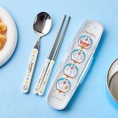 아이조움 도라에몽 심플 스푼젓가락 케이스 세트, 혼합색상, 1세트, 숟가락 + 젓가락 + 케이스
