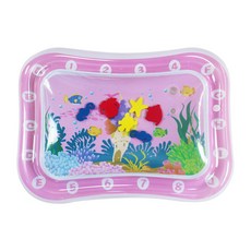 【超繪玩】30絲加厚PVC充氣拍拍水墊 嬰幼兒健身爬行拍拍墊 夏季降溫冰墊坐墊, 粉色海草拍拍水墊, 1個