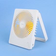 morac 윈디S LED 탁상용 접이식 휴대용 선풍기, MR-WINDYS, 화이트
