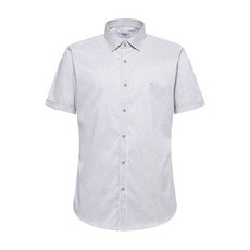 [백화점 정품] 카치온 스판 스트라이프 반소매 슬림핏 RMUSL1955GY