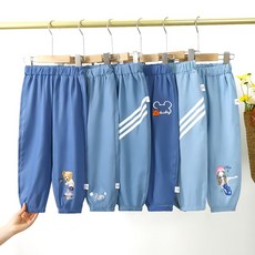 新款上市 女童冰絲牛仔褲 兒童防蚊褲春夏季薄款牛仔褲男寶女寶中大童休閑褲子新款時尚童裝