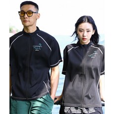 GLACK GT153 소든 반팔집업 래쉬가드 (BLACK) 405164