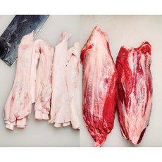 [행복미트] 소고기 아롱사태 소스지 세트 1kg+1kg 국거리 탕 수육 전골 세트 총 2kg [당일발송], 1세트