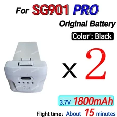 기존 ZLL SG901 MAX 배터리 3.7V 3800mAh 24분 비행 시간 PRO Dron 액세서리 부품, 01 China Mainland, 01 SG901Pro 1800mAh 2B