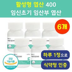 활성형엽산 400 헬시위듀 임신초기 임산부엽산, 6개