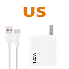 샤오미 120W 충전기 터보 EU US 어댑터 1M 6A 타입 C 케이블 포코 X5 X4 F5 Pro 미 13 11 Lite 믹스 폴드용, 01 China Mainland, 02 120W US