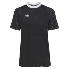 Umbro 여성용 체크 무늬 저지 블랙.