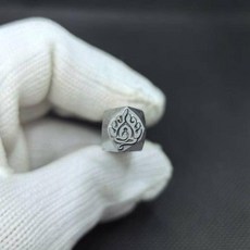 鋼印 台灣出貨 蓮花吉言鋼印 蓮花鏨子 鏨刻刀 打金銀首飾工具 鏨刻鋼印 手敲鋼印 定制 kwoyu, 16號蓮花5.5*7.5