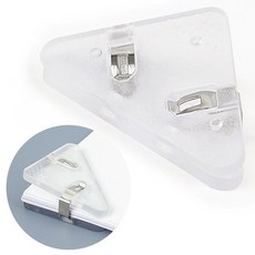 모서리 클립 흰색 집게 문서 서류 문구 사무용 고정, 1개