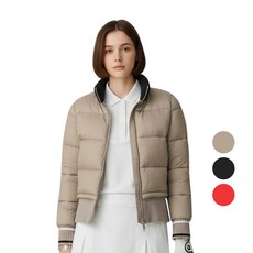 페라어스 여성 겨울 카라배색 니트안감 패딩 골프점퍼 AOW54R7240