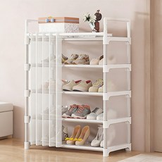 다기능 다단 신발장 / 신발 수납 정리대, 5개, 일반 커튼형