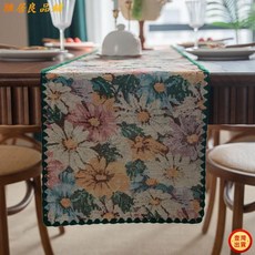 Daisy 提花桌旗刺繡田園床旗電視櫃和茶几長條蓋裝飾kun, 4#,30-120, 1個