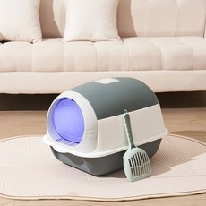 고양이 간이 화장실 배변 그레이 중형 반려 포세식 일회용 세숫대야 그린 고양이모래통 캠핑, 화이트 타입, 1개