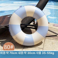 성인용 두꺼운 팔 튜브 성인 수영장 물놀이 안전 부력 링, 1개, 80 빈티지 블루 35-55