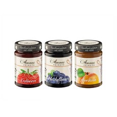 Maintal Annes Feinste 독일직구 마인탈 바이오 3종 세트 딸기잼 블루베리잼 살구잼 스프레드 225g 3팩, 1개