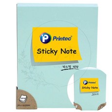 프린텍 파스텔스티키노트 파랑 76x102mm 단어장 표시 메모 연락처 재접착 캘린더 점착메모지