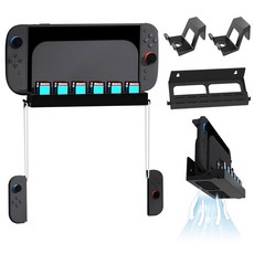 닌텐도 스위치 2용 금속 벽 마운트 브래킷 컨트롤러 스탠드가 있는 콘솔 정리 키트 게임 카드 보관함 조이콘 후크 TV 호환