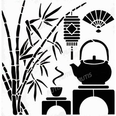 簍空模板 繪畫模版 塗鴉模版 蝶古巴特 DIY stencil, 1個, CU4-0128