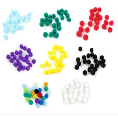 꿈꾸는비 솜방울 20mm 미술재료, 빨강