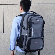 70L超大容量雙肩背包，戶外登山旅行行李包，男女通用款, 8260（65升）灰色