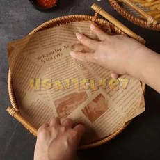燒烤吸油紙墊 食品級不粘烘培防油紙, 1個, 空氣炸鍋隔油吸油紙【100張】,食品級：方形【15cm】勁吸油