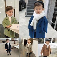 優選童裝兒童毛呢大衣2024秋款男寶寶帥氣外套中兒童長款韓版