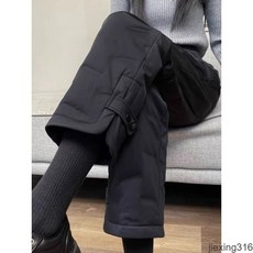 여성 기모 패딩바지 밴딩팬츠 여자겨울바지 골프바지