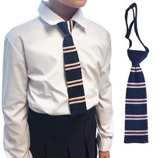 스트라이프 니트 넥타이